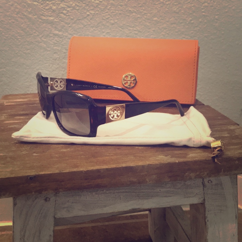 Tory Burch polarized sunglasses - tortoise/brown